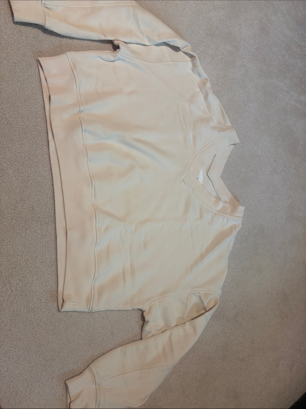 aerie Cream Pullover Sweatshirt